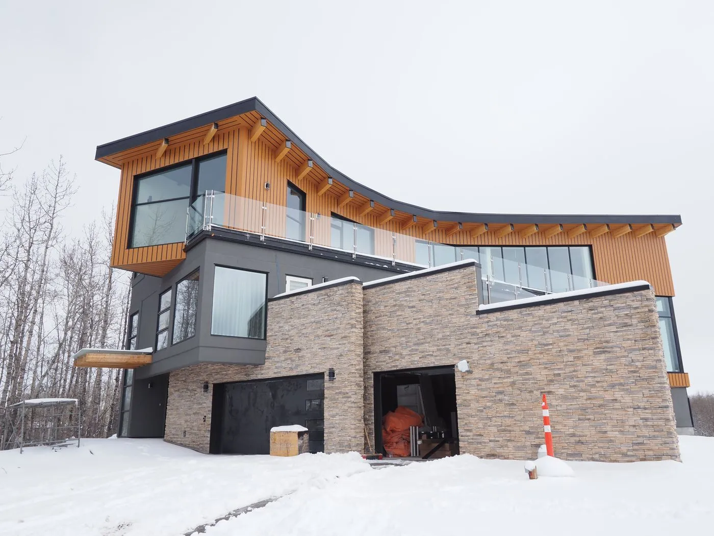 Completed Bearspaw home — side view