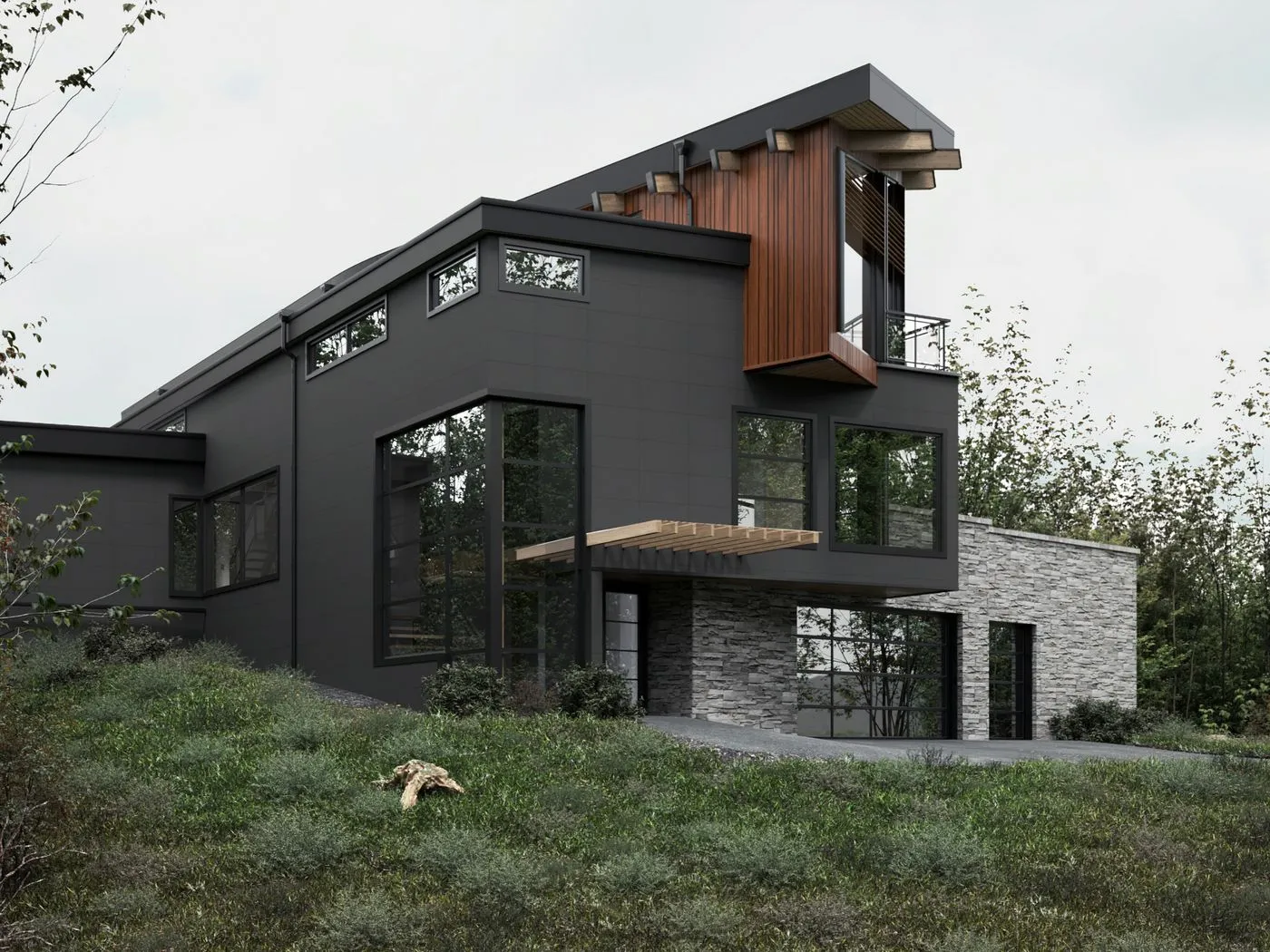 Bearspaw custom home rendering